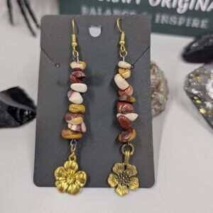 Mookaite Meadow Floral Dangles